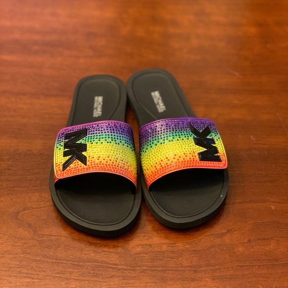 michael kors slides rainbow